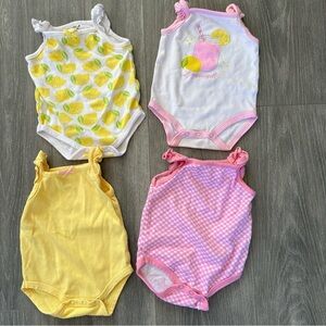 Hudson Baby Sleeveless Bodysuits, 4-pack, 0-3M